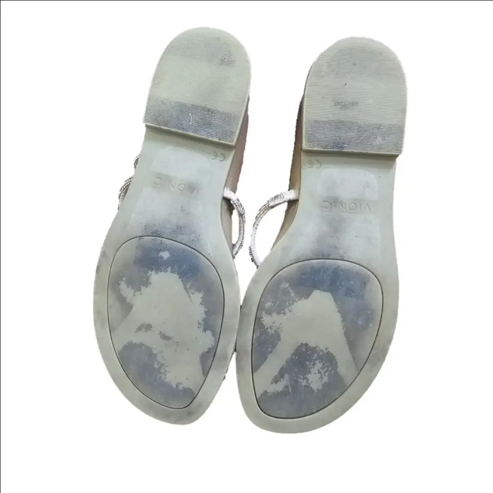 Vionic Prism Gold Embellished Rhinestone Thong Sandals Size 8M Women's - Picture 4 of 5